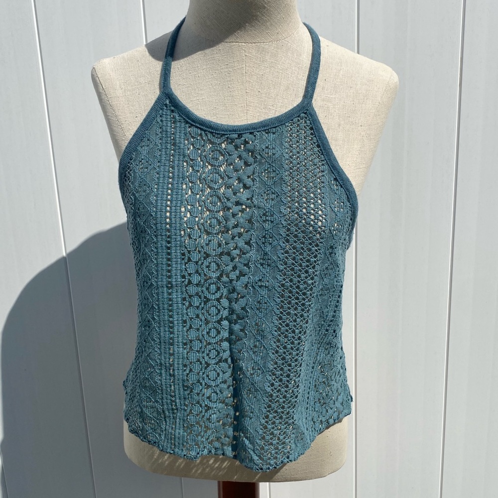 Medium American eagle crop top with lace detail